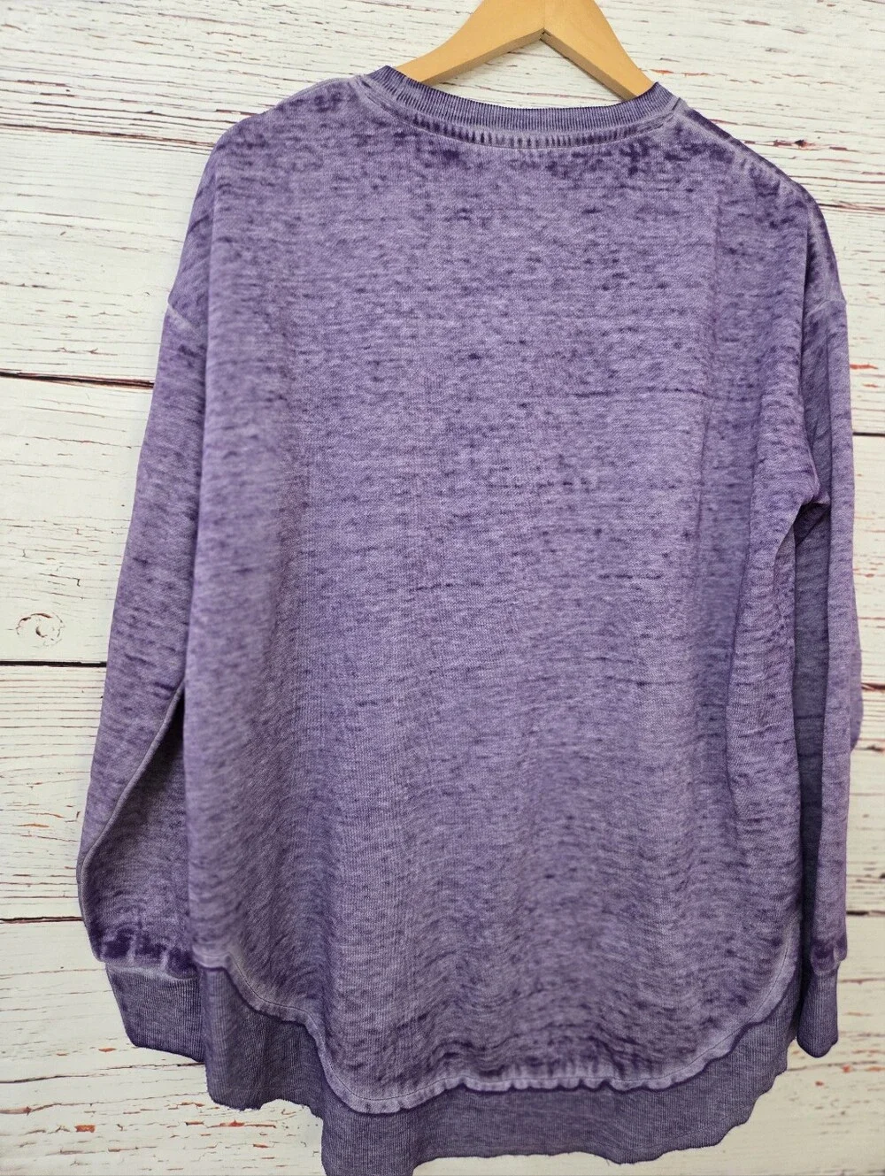 NWOT Charlotte Hornets Purple Burnout Sweatshirt Womens Large NBA Pullover - Picture 9 of 16